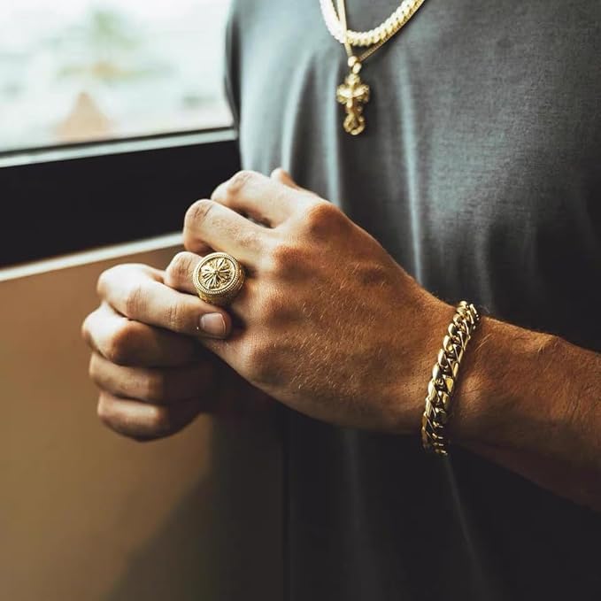 Cuban Link Chain Bracelet Gold Plated