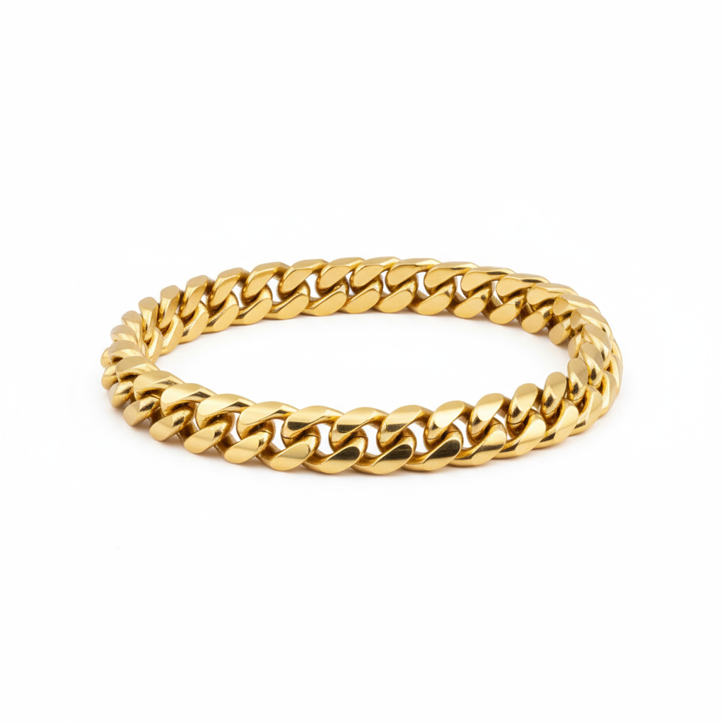 Cuban Link Chain Bracelet Gold Plated
