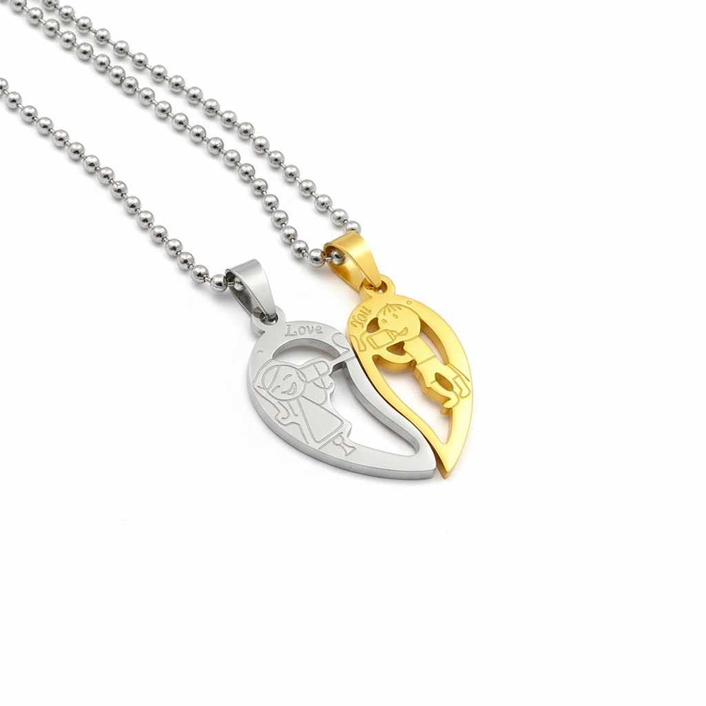 Broken Hearth shape valentine locket